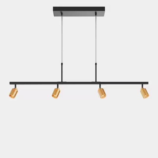 Vidalite Shura 5-Light Black Brass LED Track Light 4ft 3000K 2450, 7-Watt 5-Bulb