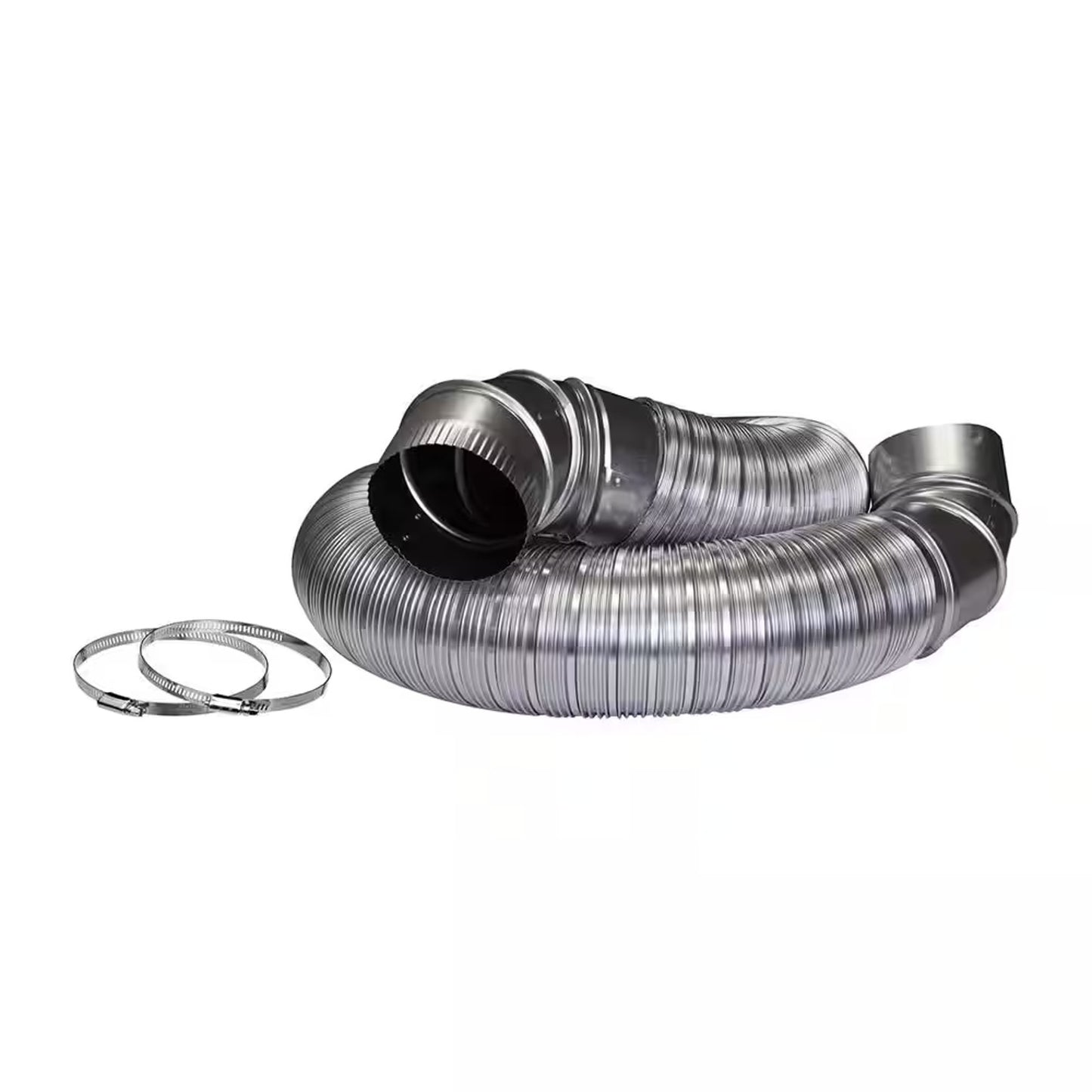Lot of 2 Everbilt 4" x 8' All Metal Dryer Vent Hook-Up Kit Aluminum Duct