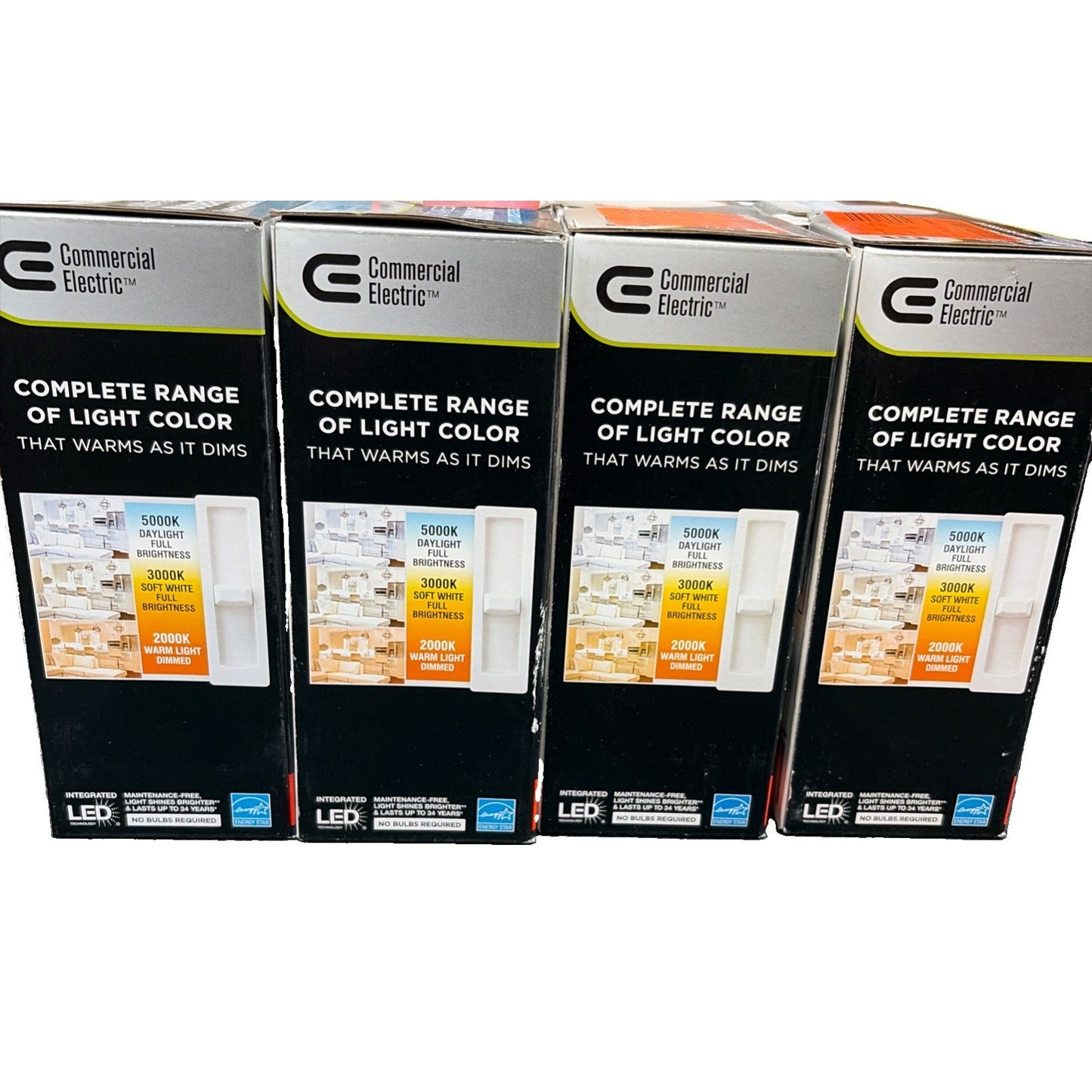 Lot Of 8: Commercial Electric 6” LED Rimless Canless Recessed Lights Duobright