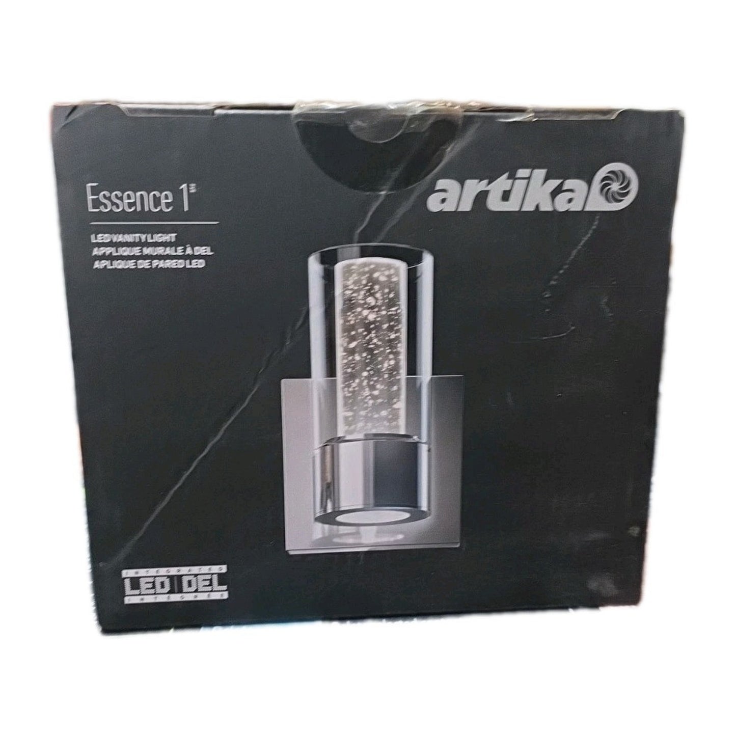 Artika Essence LED Wall Sconce Chrome Bubble Glass Vanity Light Modern VAN1-RT
