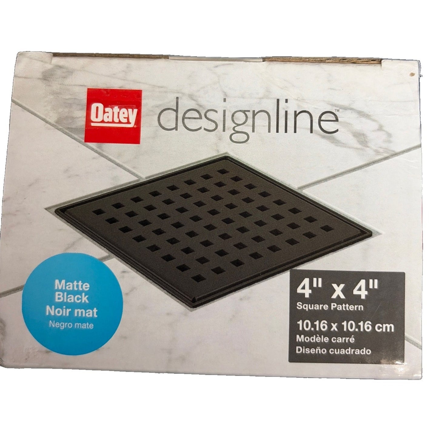 Oatey Designline 4 in. x 4 in. Stainless Steel Square Shower Drain with Square