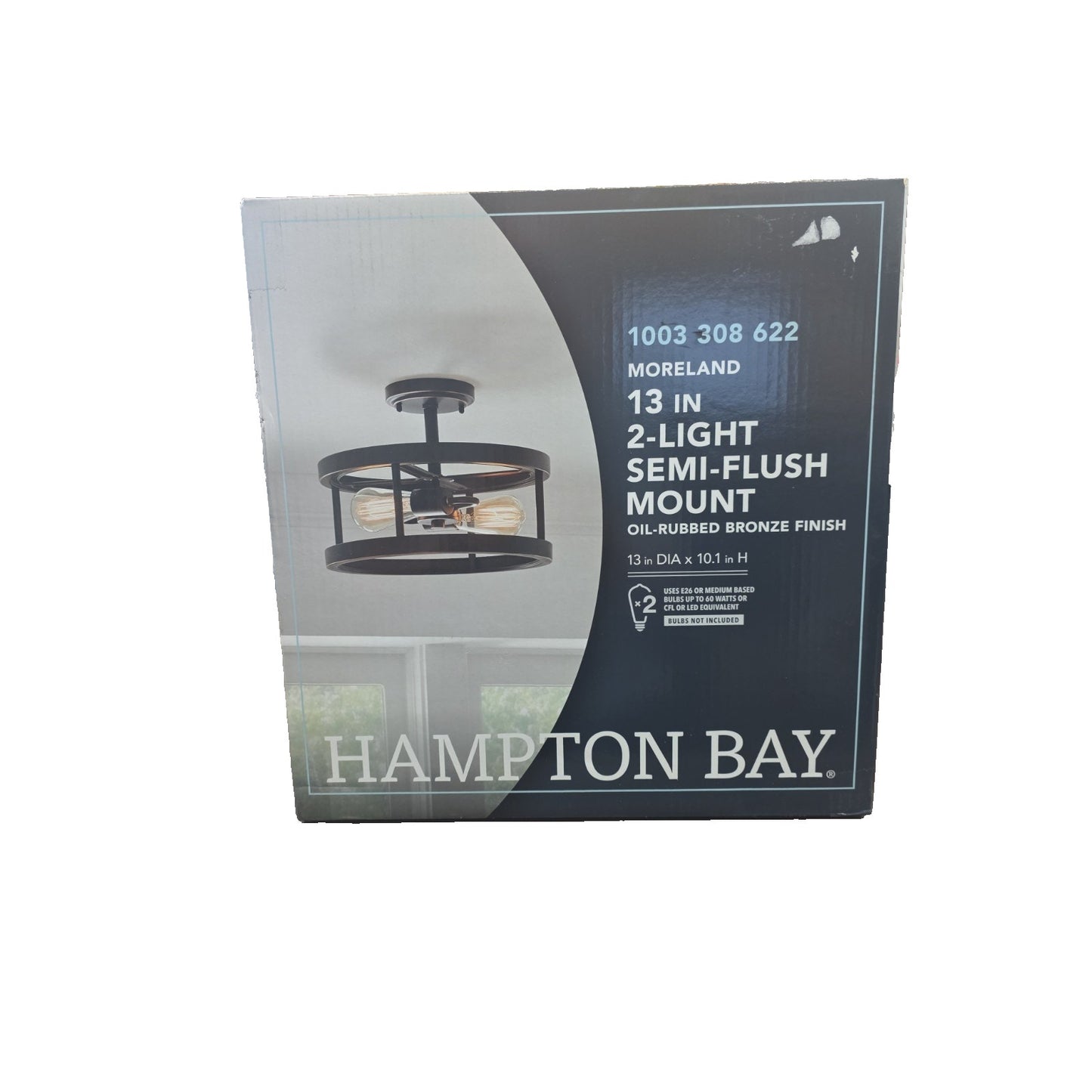 Hampton Bay Moreland 2-Light Oil-Rubbed Bronze Wagon Wheel Chandelier