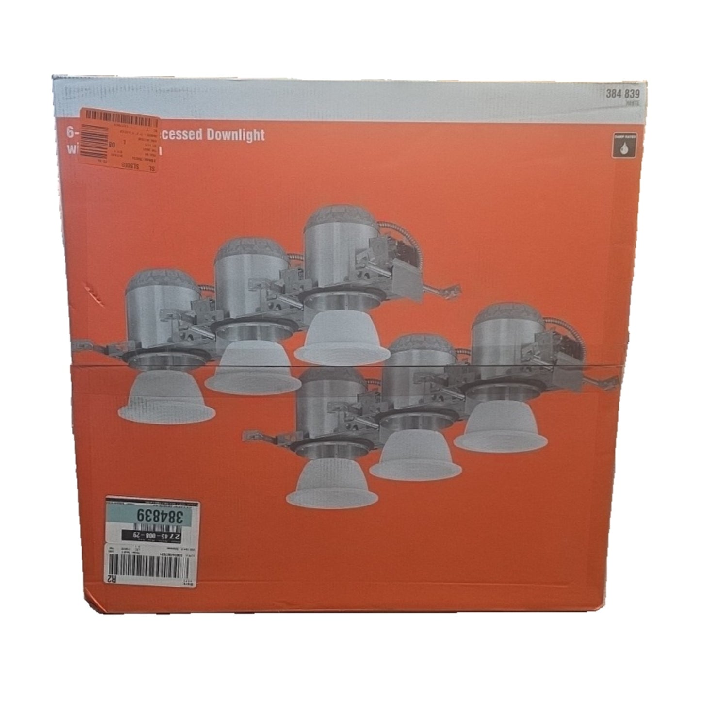 Commercial Electric 6" New Construction Recessed Can Light Housing 6-Pack E26