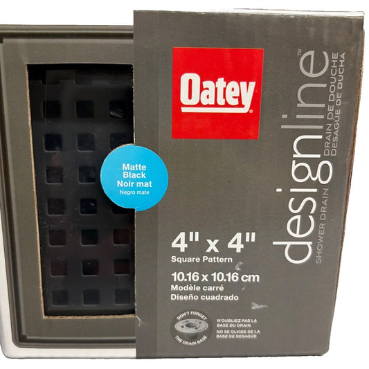 Oatey Designline 4 in. x 4 in. Stainless Steel Square Shower Drain with Square