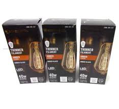 Ecosmart 3 Pack Amber Glass 2200K 40w Replacement .Dimmable