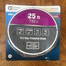 COMMERCIAL ELECTRIC ~ HDMI Cable Standard 25ft. 10.2 Gbps Transfer Speed