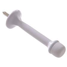Hardware Essentials 3" White Heavy Duty Solid Rigid Door Stop Doorstop Qty 10