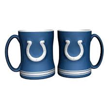 NFL Indianapolis Colts 15-Ounce Sculpted Ceramic Travel Mug