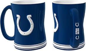 NFL Indianapolis Colts 15-Ounce Sculpted Ceramic Travel Mug