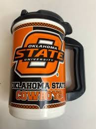 NCAA Oklahoma State Cowboys Can Style Travel Mug Cool Gear 16 oz Twist Off Lid