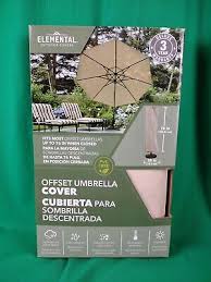 Elemental Outdoor Covers Taupe Polyester Offset Umbrella Cover 100"x30"