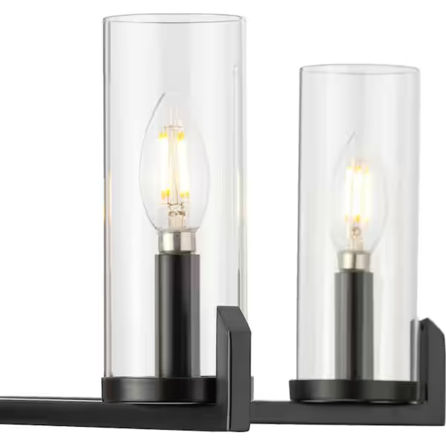 Progress Lighting Pellum 25" 5-Light Matte Black Chandelier Clear Glass