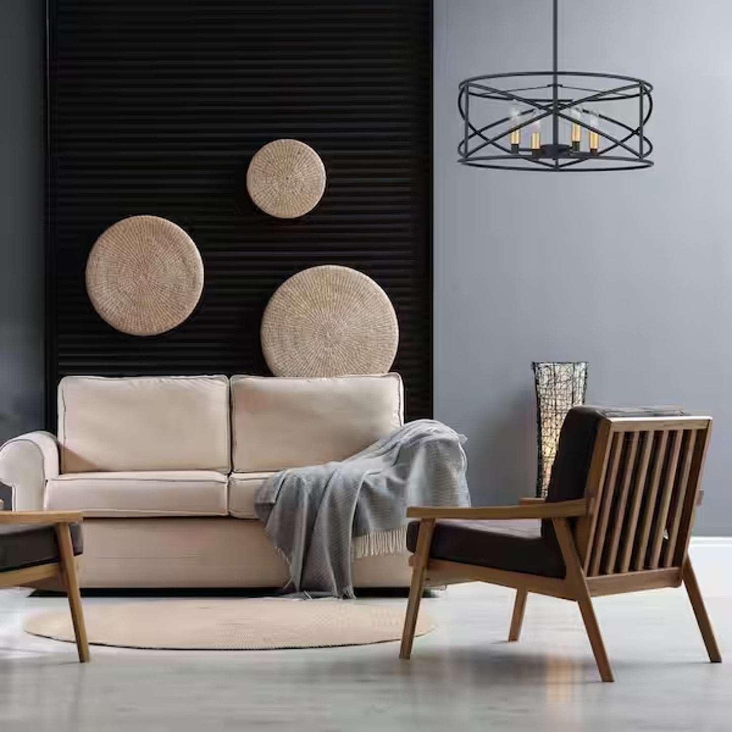 Hampton Bay Moreland 5-Light Oil-Rubbed Bronze Wagon Wheel Chandelier