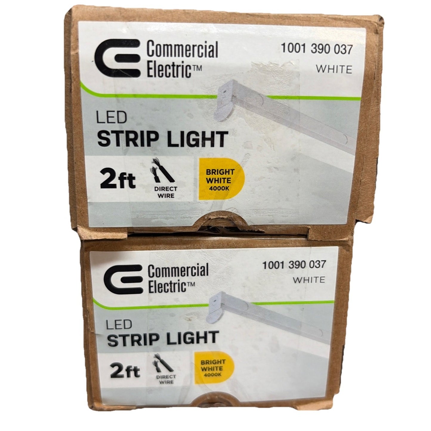 Commercial Electric 2 ft LED Garage Workshop Ceiling Light Fixture 2 Pack