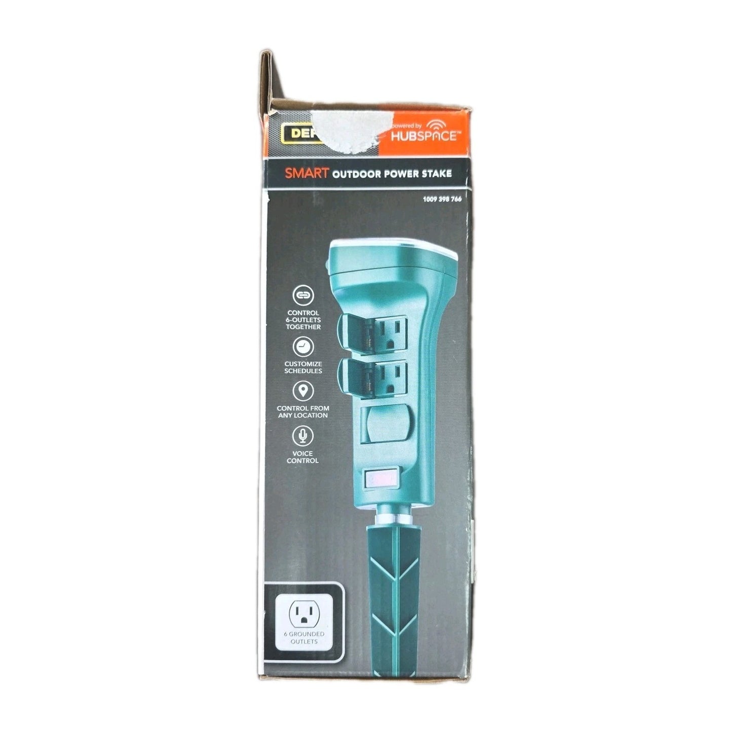 Defiant Smart Outdoor 6-Outlet Power Stake Timer WiFi Hubspace LH-7-1-4FT