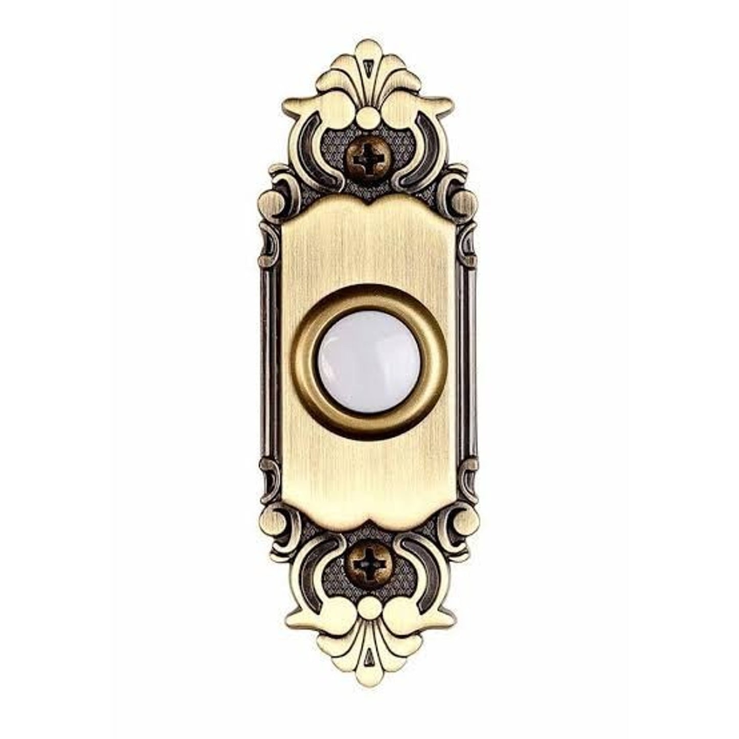 Lot 2 Defiant Wired LED Doorbell Push Button Antique Brass 18000032 Illuminated