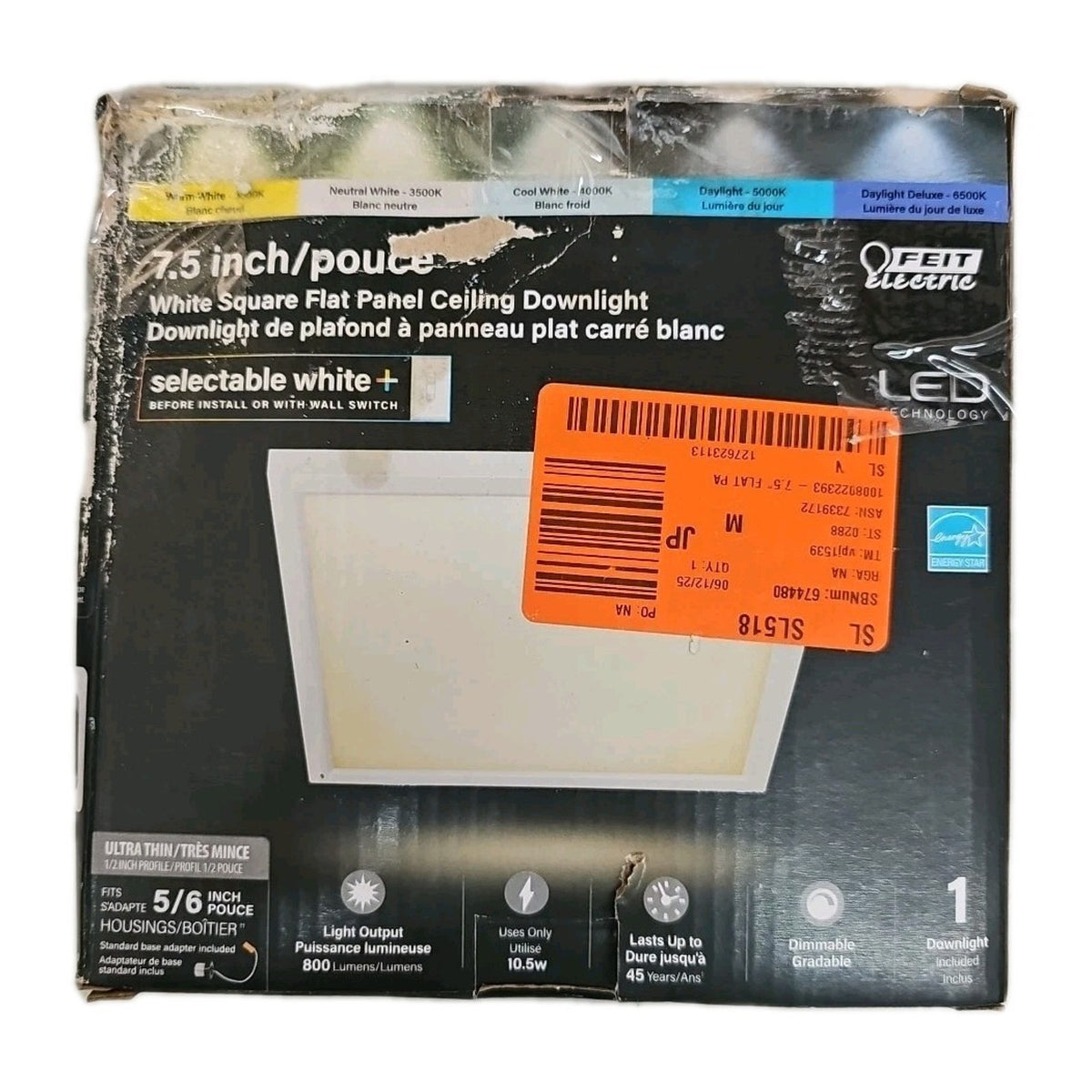 Feit Electric 74184-74208/6WYCA Indoor Surface Flush Mount Downlight LED Fixture