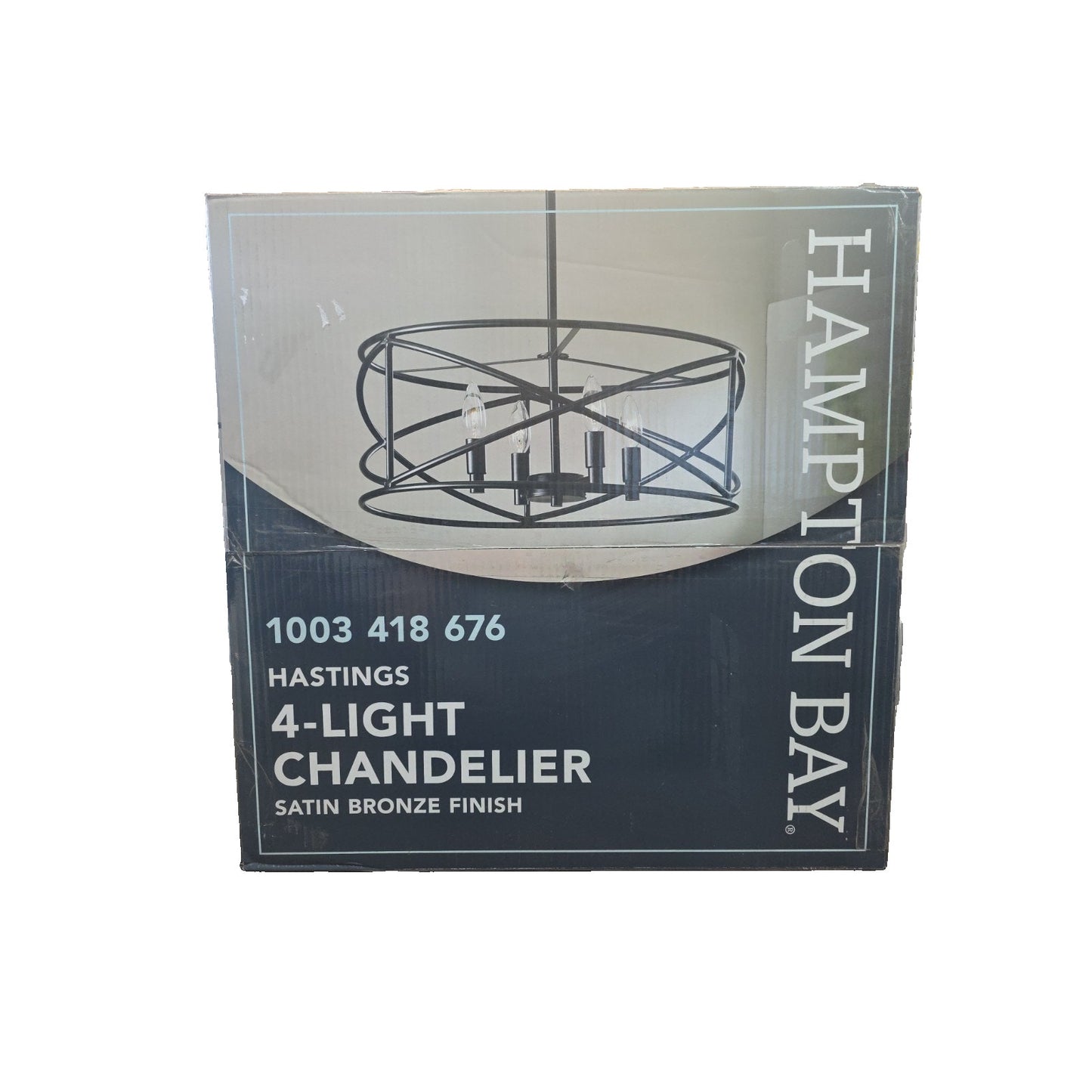 Hampton Bay Moreland 5-Light Oil-Rubbed Bronze Wagon Wheel Chandelier