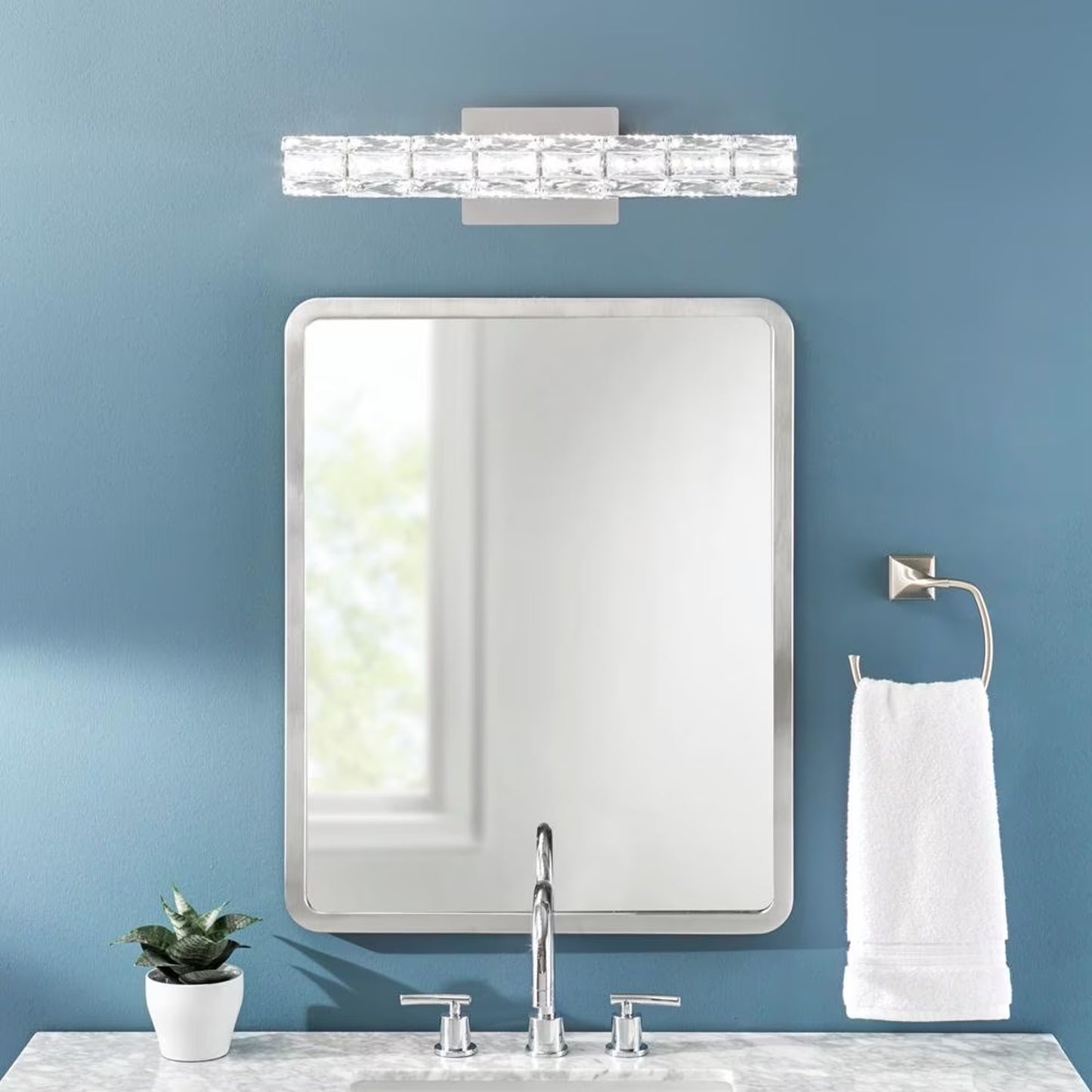 Home Decorators Keighley 18" LED Chrome Crystal Vanity Light 4151-NDM-18