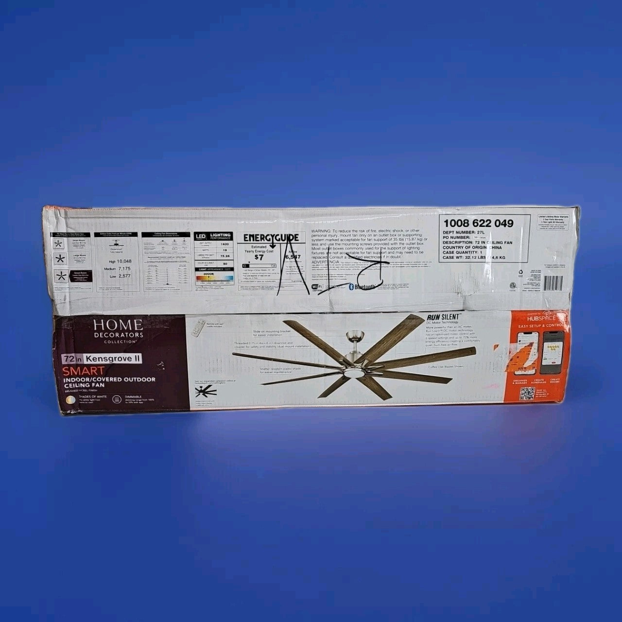 Home Decorators Kensgrove II 72”Brushed Nickel