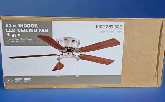 Hugger AL383LED-BN 52" Brushed Nickel Ceiling Fan