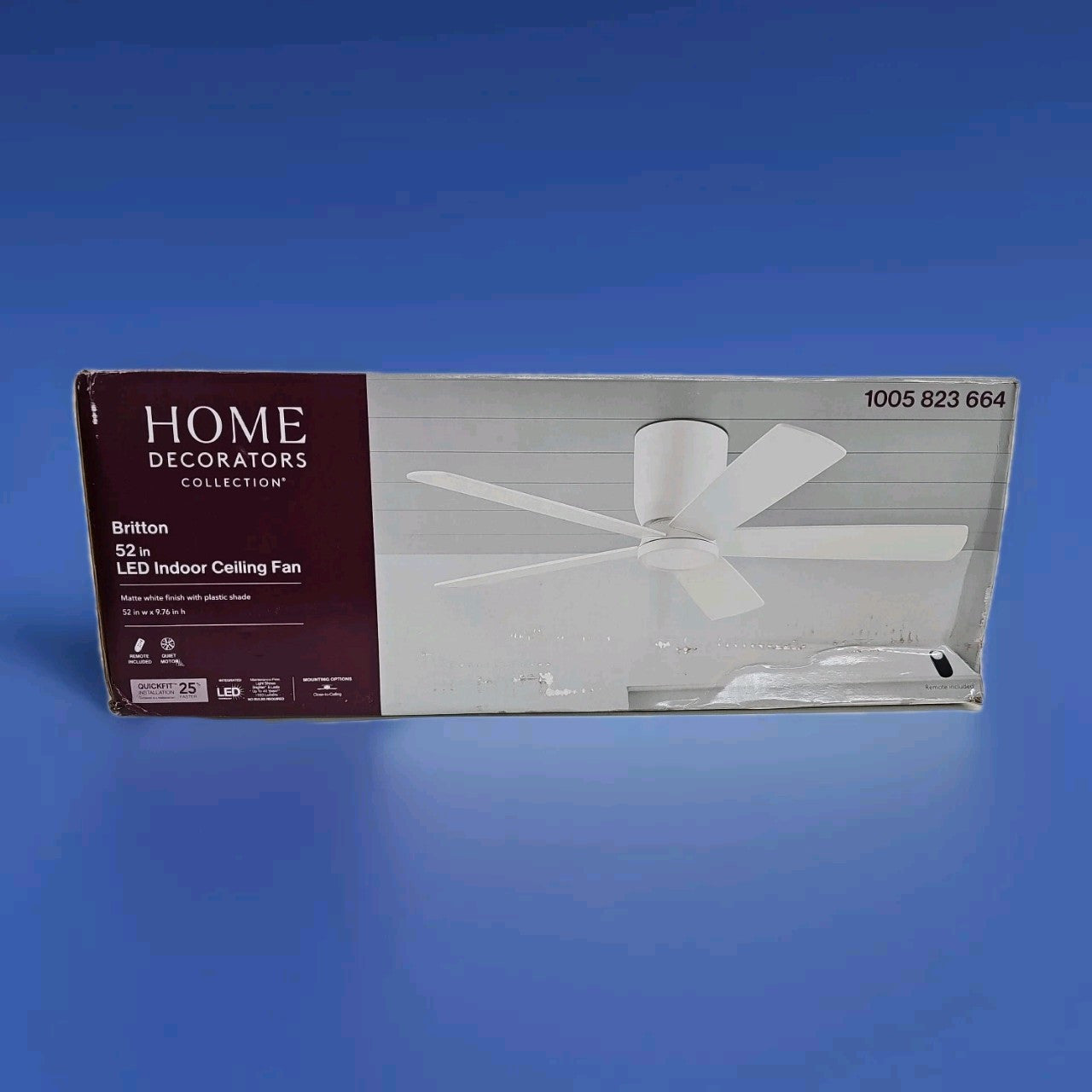 Home Decorators Collection Britton 52 In. Integrated LED Indoor Ceiling Fan -...