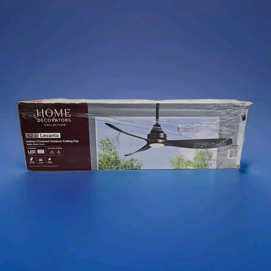 Home Decorators Collection Levanto 52" LED Indoor/Outdoor Ceiling Fan - Coal